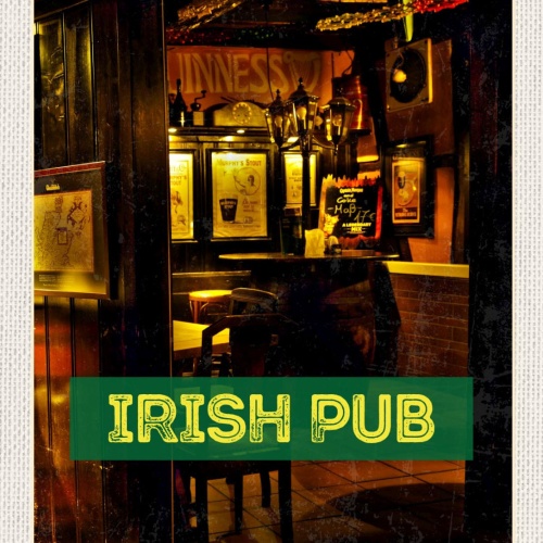 Schild Irish Pub Ireland Irland Bier Alkohol Bar 12x18 20x30 30x40 Blech/Holz