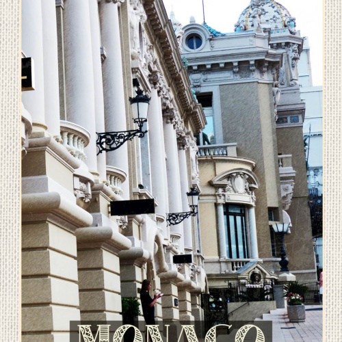 Schild Monaco Fürstentum Casino Stadt Monte Carlo 12x18 20x30 30x40 Blech/Holz