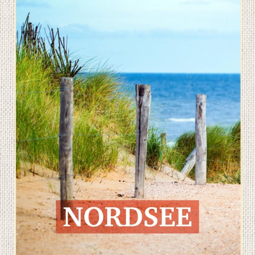 Schild Nordsee Küste Strand Pfosten Meer D EU 12x18 20x30 30x40 Blech/Holz