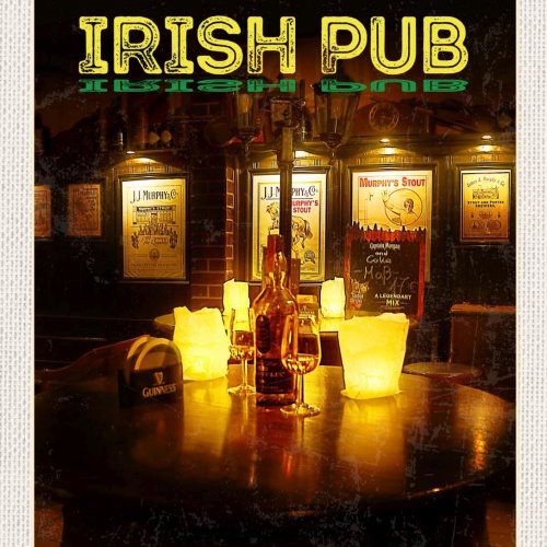 Schild Irish Pub Ireland Irland Bier Alkohol Bar 12x18 20x30 30x40 Blech/Holz