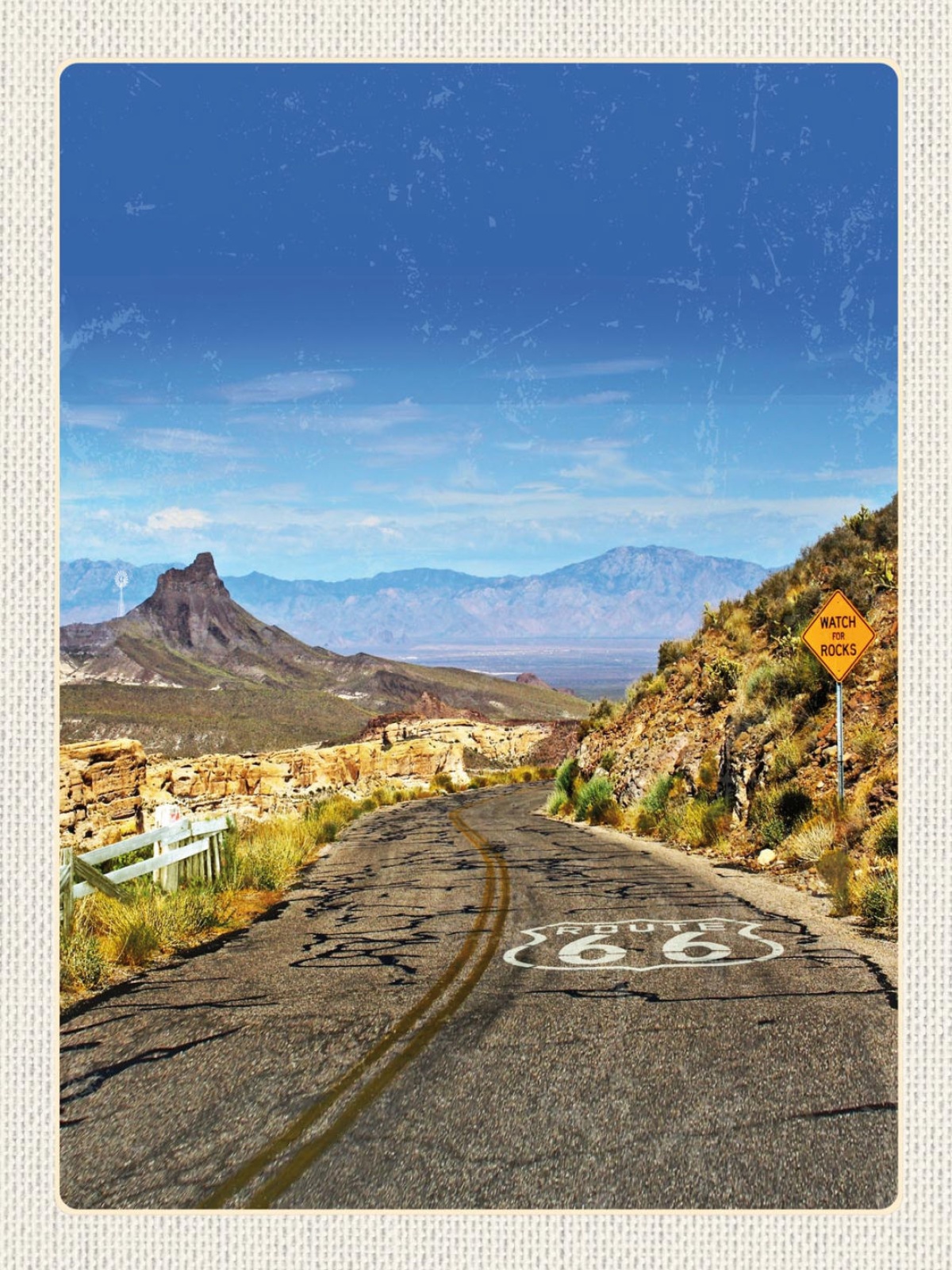 Schild Route 66 Landschaft Fernstraße Highway USA 12x18 20x30 30x40 Blech/Holz