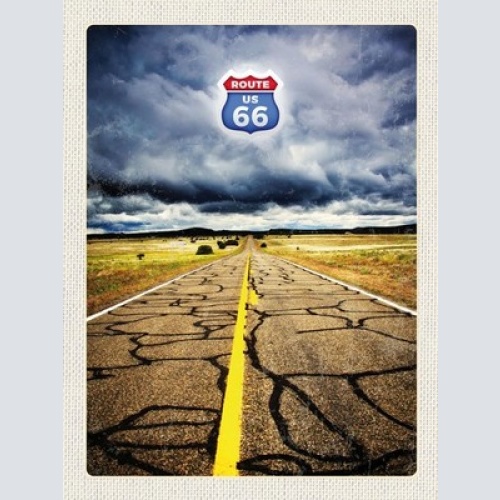 Schild Route 66 Landschaft Fernstraße Highway USA 12x18 20x30 30x40 Blech/Holz
