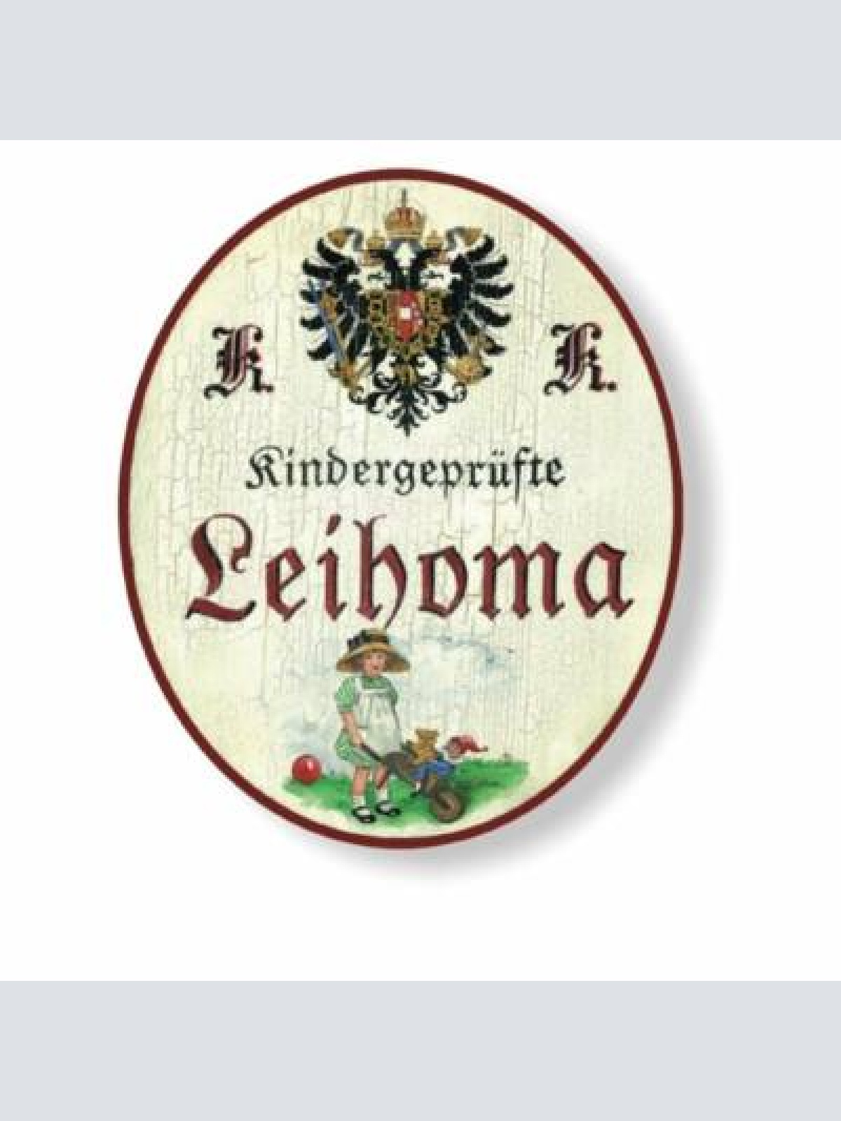 Kuk nostalgie holzschild kindergeprüfte leihoma oma