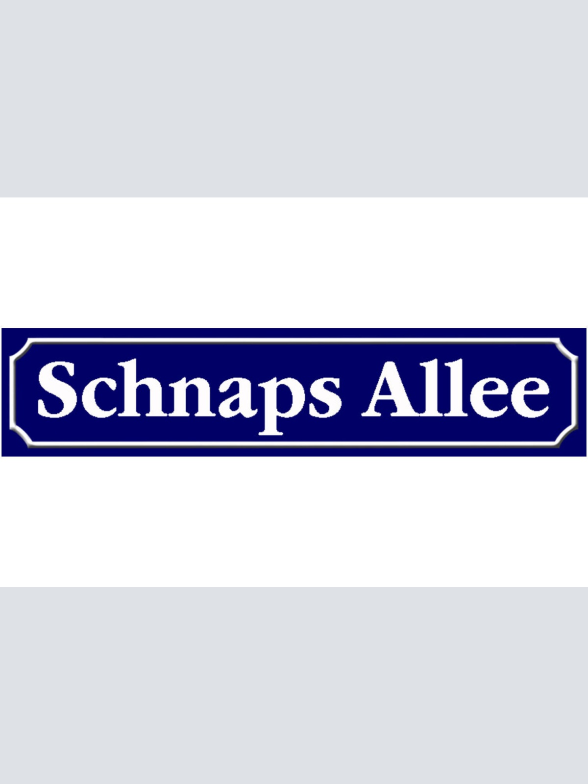 Schild Schnaps Allee Alkohol Lokal Wirt Ort Straße Platz 46 x 10 Blech od. Holz