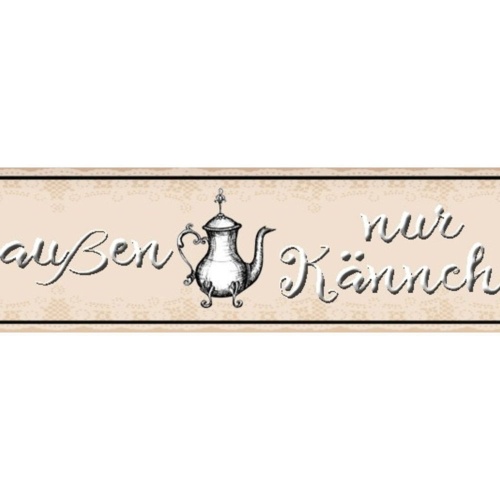 Schild Draußen nur Kännchen Kanne Tee Kaffee Kochen Café 46 x 10 Blech od. Holz