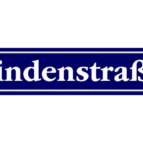 Schild Lindenstraße TV Serie Soap Ort Straße Platz 46 x 10 Blech od. Holz