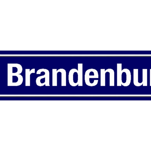 Schild Brandenburg Deutschland Bundesland Ort Straße Platz 46 x 10 Blech od.Holz