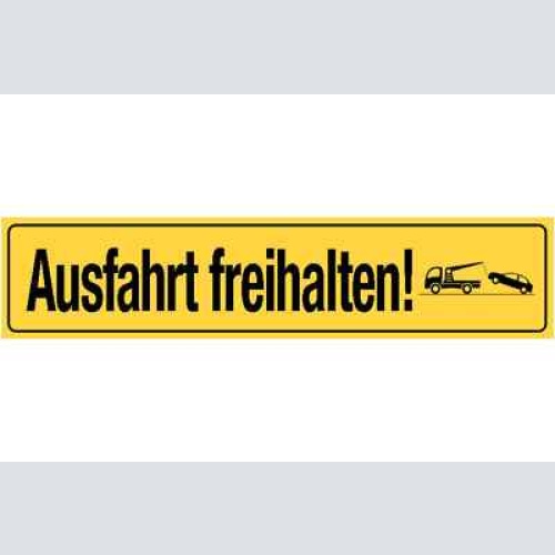 Schild ausfahrt freihalten parkverbot parken verboten 46 x 10 blech od. holz