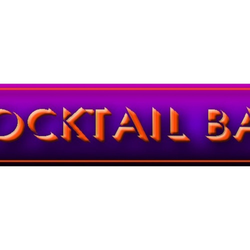 Schild Cocktail Bar Alkohol Drinks Glas Getränk Wirt Lokal 46 x 10 Blech od.Holz