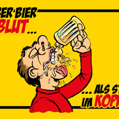 Schild Spruch Lieber Bier im Blut als Stroh im Kopf Alkohol JW