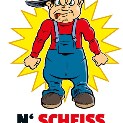 Schild Spruch N' Scheiß muss ich Bartleby Kind Jugendlicher Wut Ärger JW