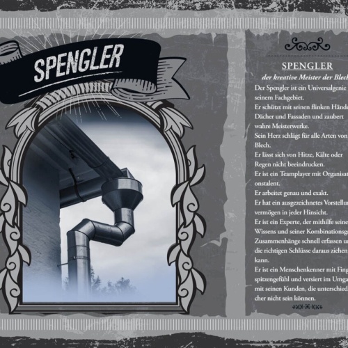 Schild Spengler Beruf Handwerker Dach Metall Blech 12x18 20x30 30x40 Blech/Holz