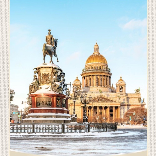 Schild Saint Petersburg Russia Monument Kathedrale 12x18 20x30 30x40 Blech/Holz