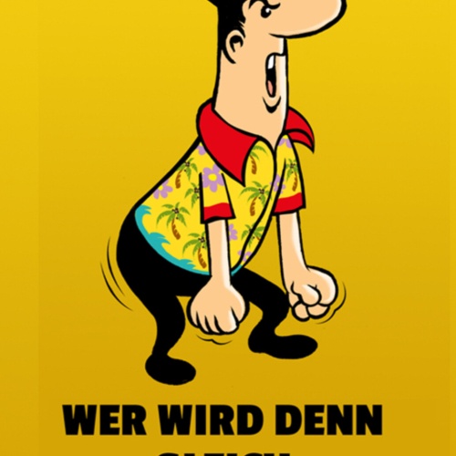 Schild Spruch Wer wird den gleich in die Luft gehe Wut Choleriker JW