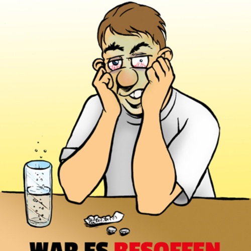 Schild Spruch Nüchtern betrachtet war es besoffen besser Alkohol JW