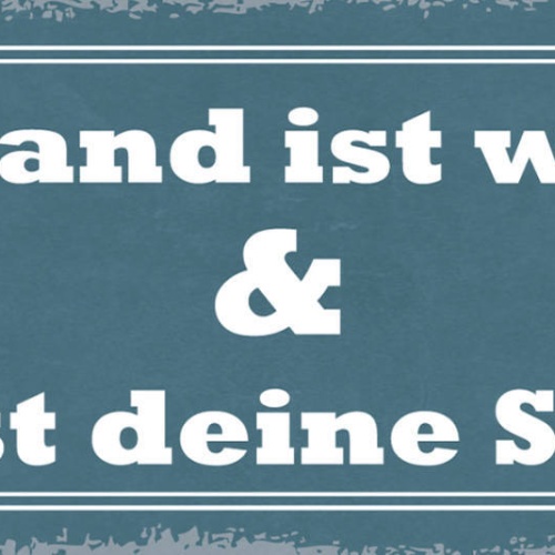 Schild Niemand Ist Wie Du & Das Ist Deine Stärke Einmalig 27x10 Blech od.Holz