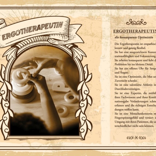 Schild Ergotherapeutin Beruf Ergotherapie Training 12x18 20x30 30x40 Blech/Holz