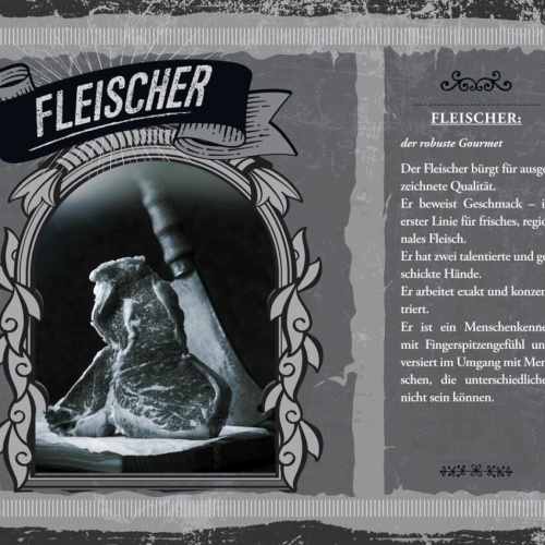 Schild Fleischer Beruf Metzger Metzgerei Fleisch 12x18 20x30 30x40 Blech/Holz
