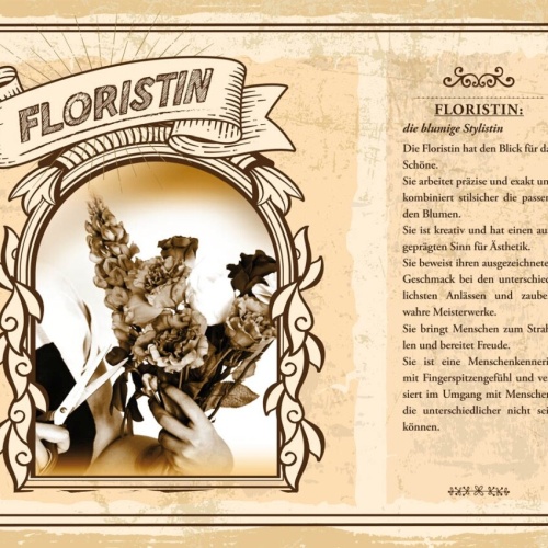 Schild Floristin Beruf Blumen Geschäft Verkauf 12x18 20x30 30x40 Blech/Holz