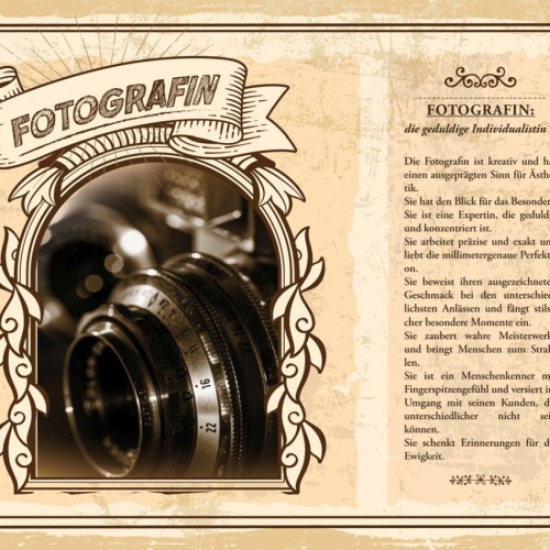 Schild Fotografin Beruf Fotografie Fotos Kamera 12x18 20x30 30x40 Blech/Holz