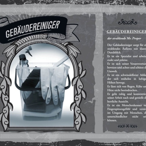 Schild Gebäudereiniger Beruf Haus Reinigung Putzen 12x18 20x30 30x40 Blech/Holz