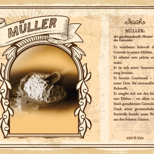 Schild Müller Beruf Handwerk Mehl Herstellung Mühle 12x18 20x30 30x40 Blech/Holz