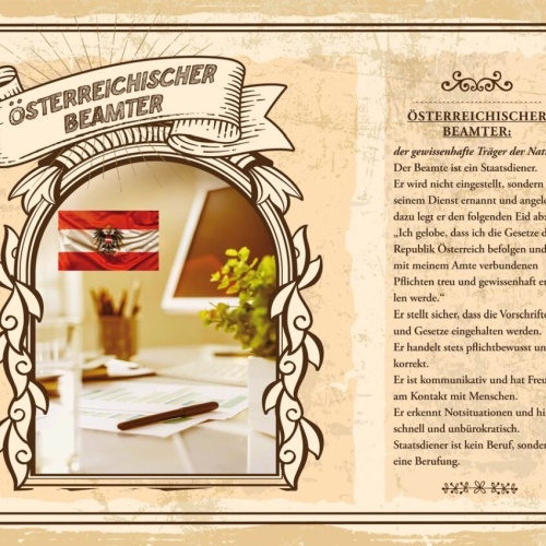 Schild Österreichischer Beamte Beruf Amt Magistrat 12x18 20x30 30x40 Blech/Holz