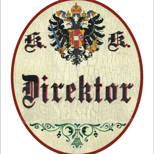 KuK Nostalgie Holzschild - Direktor - Ornament TH