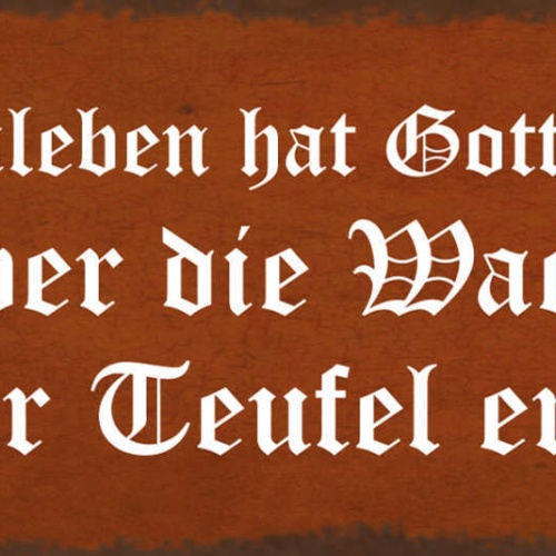 Schild Soldaten Leben Hat Gott Gegeben Aber Die Wacht Hat Der Teufel Erdacht