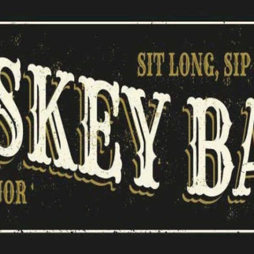 Schild Whiskey Bar Finest Old Liquor Alkohol Lokal 27x10 Blech od.Holz