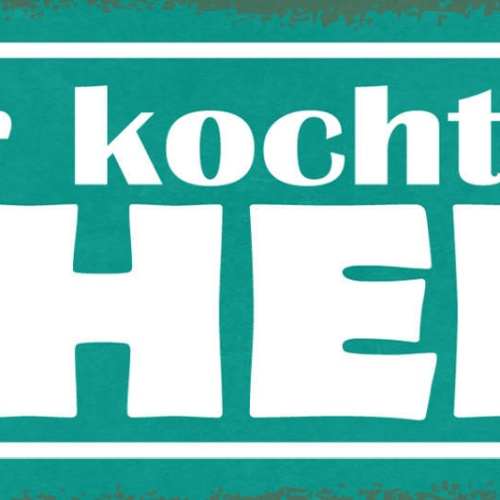 Schild Hier Kocht Der Chef Koch Küche Kochen Restaurant 27x10 Blech od.Holz