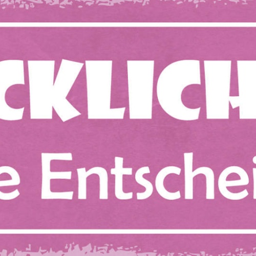 Schild Glùcklichsein Ist Eine Entscheidung Glück Happy Leben 27x10 Blech od.Holz