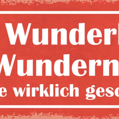 Schild Das Wunderbare An Wundern Ist Das Sie Wirklich Geschehen Wunder 27x10