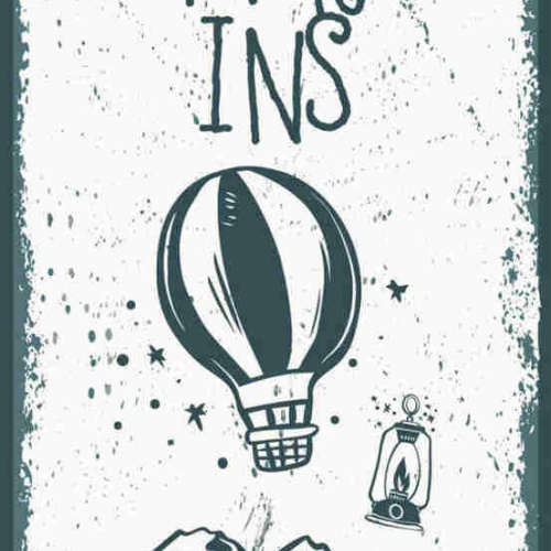 Schild Komm Mit Mit Ins Abenteuer Land Outdoor Natur 27x10 Blech od.Holz