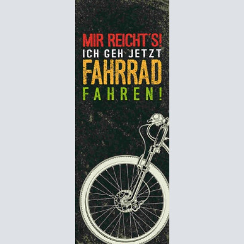 Schild mir reicht's ich geh jetzt fahrrad fahren rad bike 27x10 blech od.holz