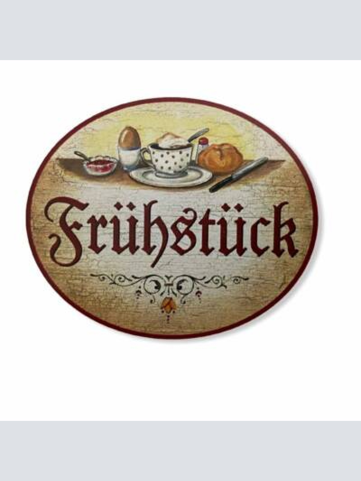Kuk nostalgie holzschild frühstück