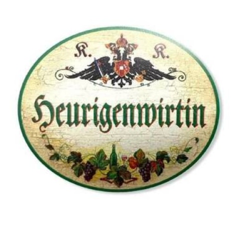 Kuk nostalgie holzschild hochlöbliche heurigenwirtin