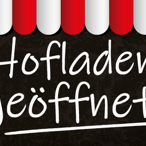 Schild Hof Laden geöffnet Verkauf Stand 12x18 / 20x30 / 30x40 Blech od. Holz