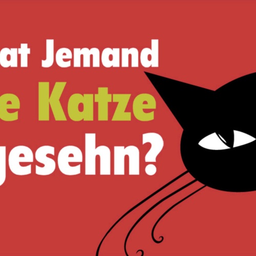 Schild Spruch Hat jemand die Katze gesehen  JW