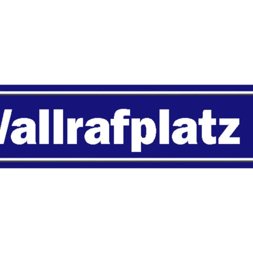 Schild Wallraf Platz Köln Deutschland Dom Ort Straße 46 x 10 Blech od. Holz