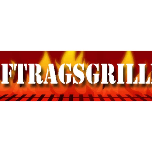 Schild Auftragsgriller Grillen BBQ Grill Fleisch Garten 46 x 10 Blech od. Holz