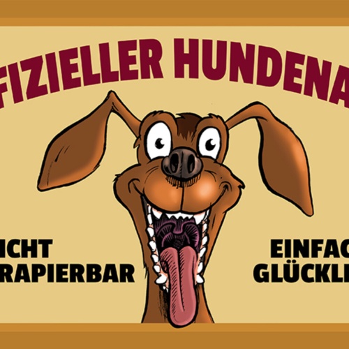 Schild Spruch Offizieller Hundenarr Nicht therapierbar Einfach glücklich JW