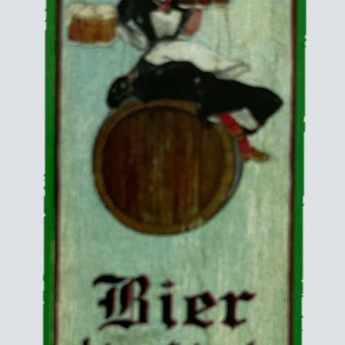 Nostalgie Holzschild Bier Hier Frisch Vom Fass Alkohol Wirt Wirtshaus Schild