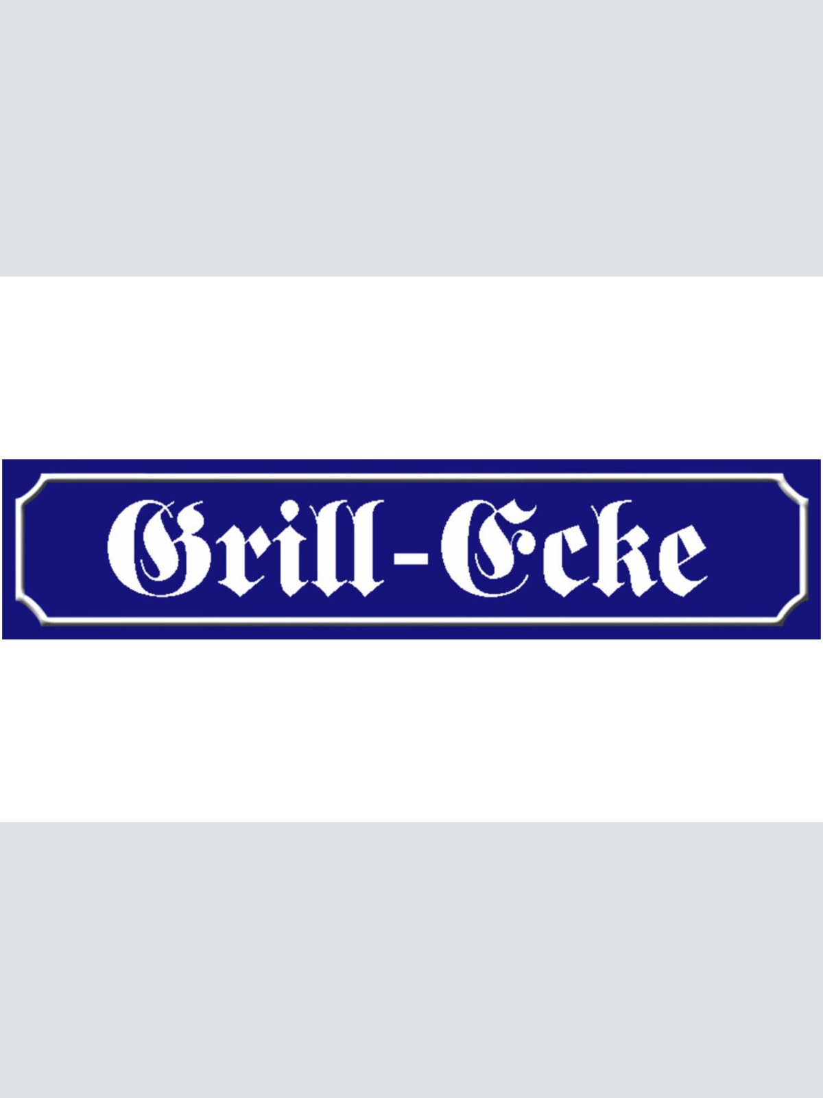 Schild Grill Ecke Grillen BBQ Griller Fleisch Ort Straße 46 x 10 Blech od. Holz