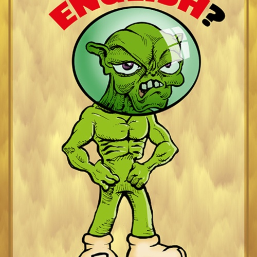 Schild Spruch Do you speak English? See i so out? Sprichst du englisch? Sehe JW