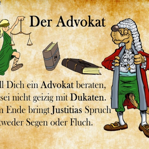 Schild Spruch Der Advokat Soll dich ein Advokat beraten nicht geizig Anwalt JW