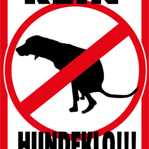 Schild Spruch Kein Hundeklo Verbot JW