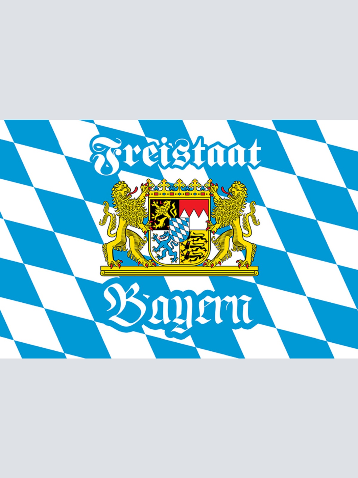 Schild Spruch Freistaat Bayern Flagge JW