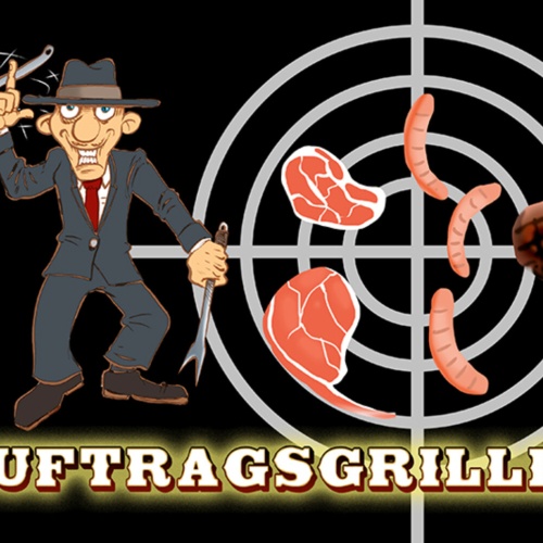 Schild Spruch Auftragsgriller Mafia Essen JW