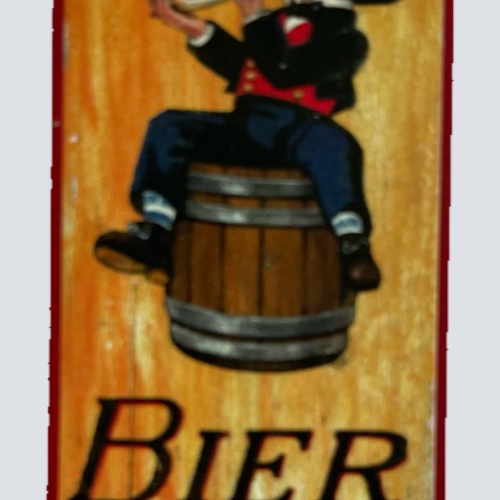 Nostalgie Holzschild Bier Aus Dem Fass Alkohol Wirt Wirtshaus Glas Schild
